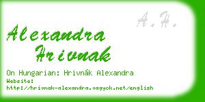 alexandra hrivnak business card