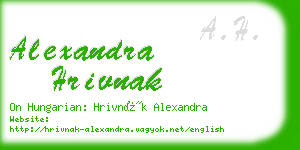 alexandra hrivnak business card